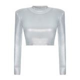 Metallic Knitted Top