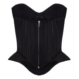 Black Structural Satin Corset