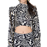 Zebra Knitted Flare Pants