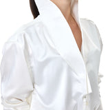 White Satin Shirt