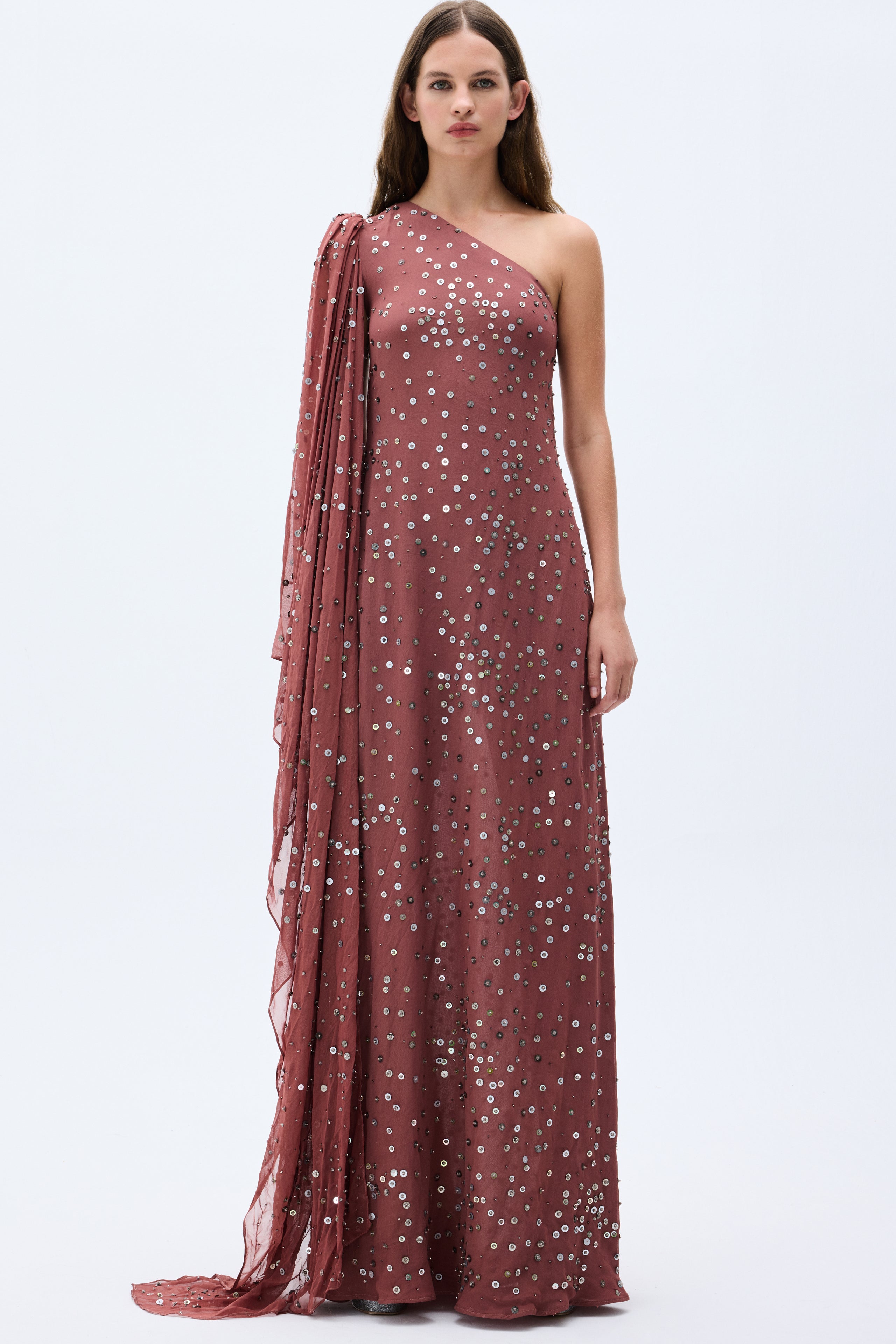 brick red maxi dress Brick Red X Cross Floral Maxi Dress