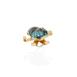 Gold Metal Ring With Swarovski Stone