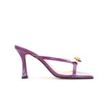 Purple Strap Sandal Heels