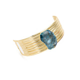 Gold Metal Choker With Swarovski Stone