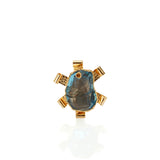 Gold Metal Ring With Swarovski Stone