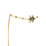 Gold Metal Chain Belt With Swarovski Stones