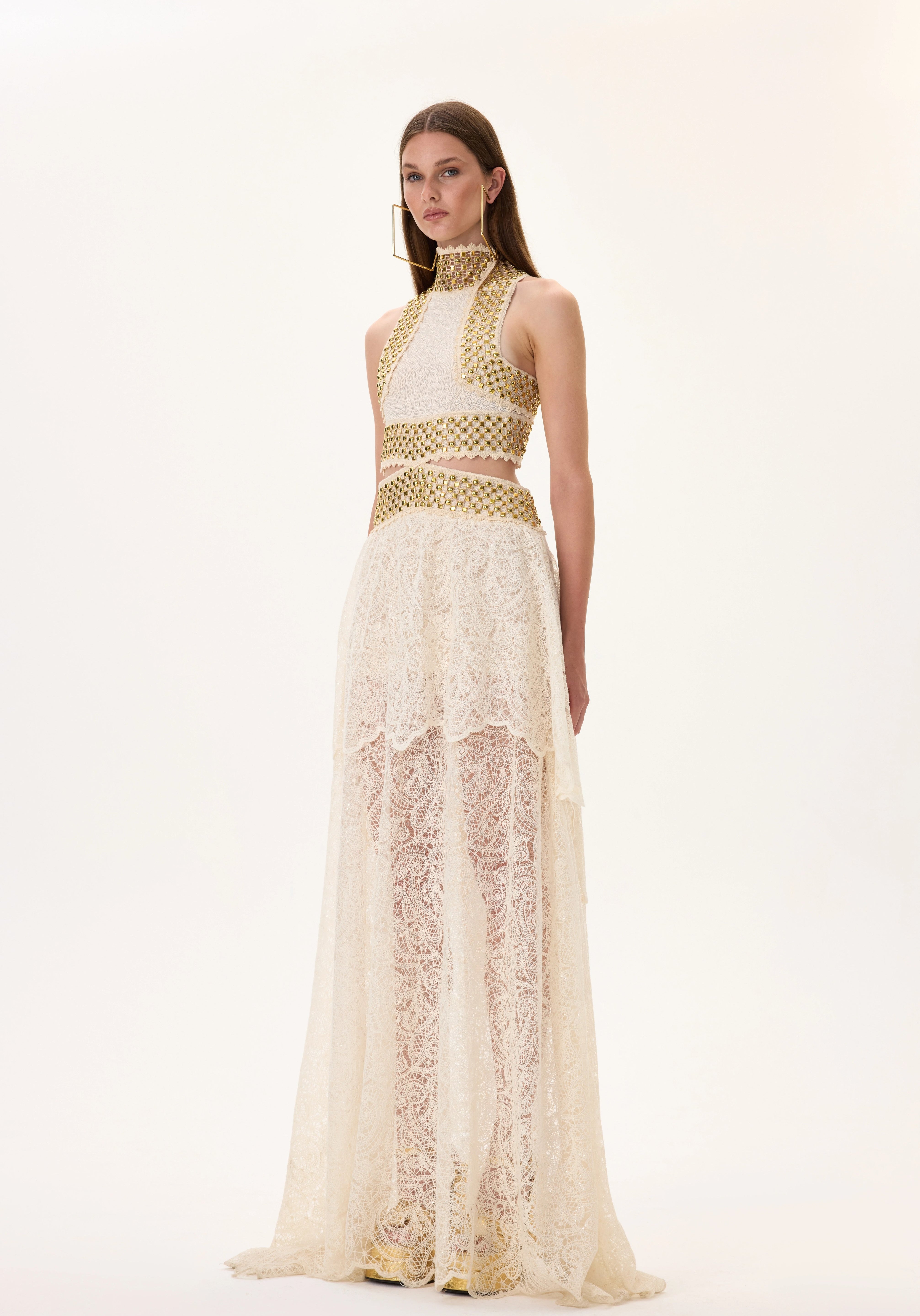 layered top maxi dress Aveta Bandeau Top Layered Sheer Maxi Dress Set kalisa