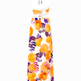 Halter Neck Floral Maxi Dress With Cutout Details