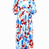 Floral Maxi Dress With Front Slit Detail