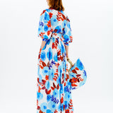 Floral Maxi Dress With Front Slit Detail