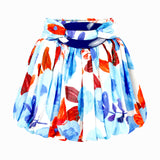 Floral Short Skirt With Belt