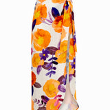 Floral Skirt With Slit Detail