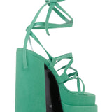 Suede Strappy Platform Sandals