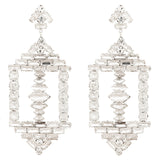 Crystal Clear Hexagon Earrings