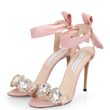 Single Band Pink Heels With Crystal