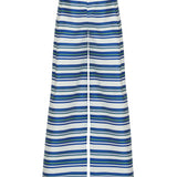 Navy Striped Wide Leg Pants