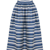 Navy Striped Maxi Skirt