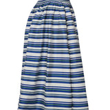 Navy Striped Maxi Skirt