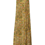 Gold Beaded Printed Chiffon Maxi Skirt