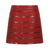 brick-linen-mini-skirt-with-sequined-stripes-handmade-belt-detail raisa_vanessa brick-linen-mini-skirt-with-sequined-stripes-handmade-belt-detail