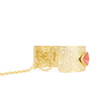 Gold Plated Choker With Red Diamonds