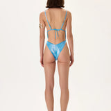 Metallic Jersey Swimsuit