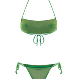 Green Metallic Jersey Bikini