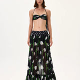 SS26-S-1031-34 raisa_vanessa flower-patterned-chiffon-maxi-skirt-with-polka-dot-waistline