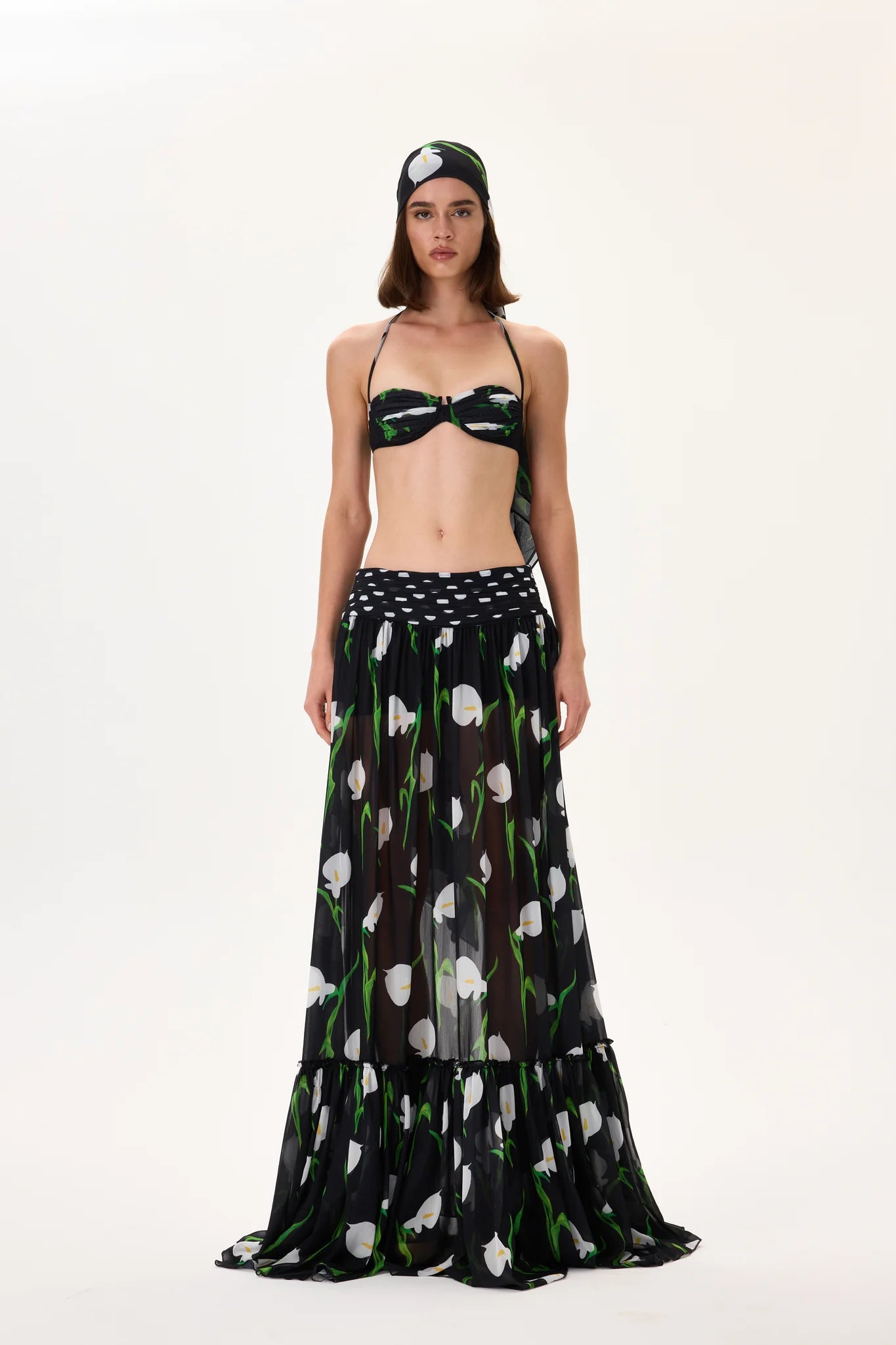 SS26-S-1031-34 raisa_vanessa flower-patterned-chiffon-maxi-skirt-with-polka-dot-waistline