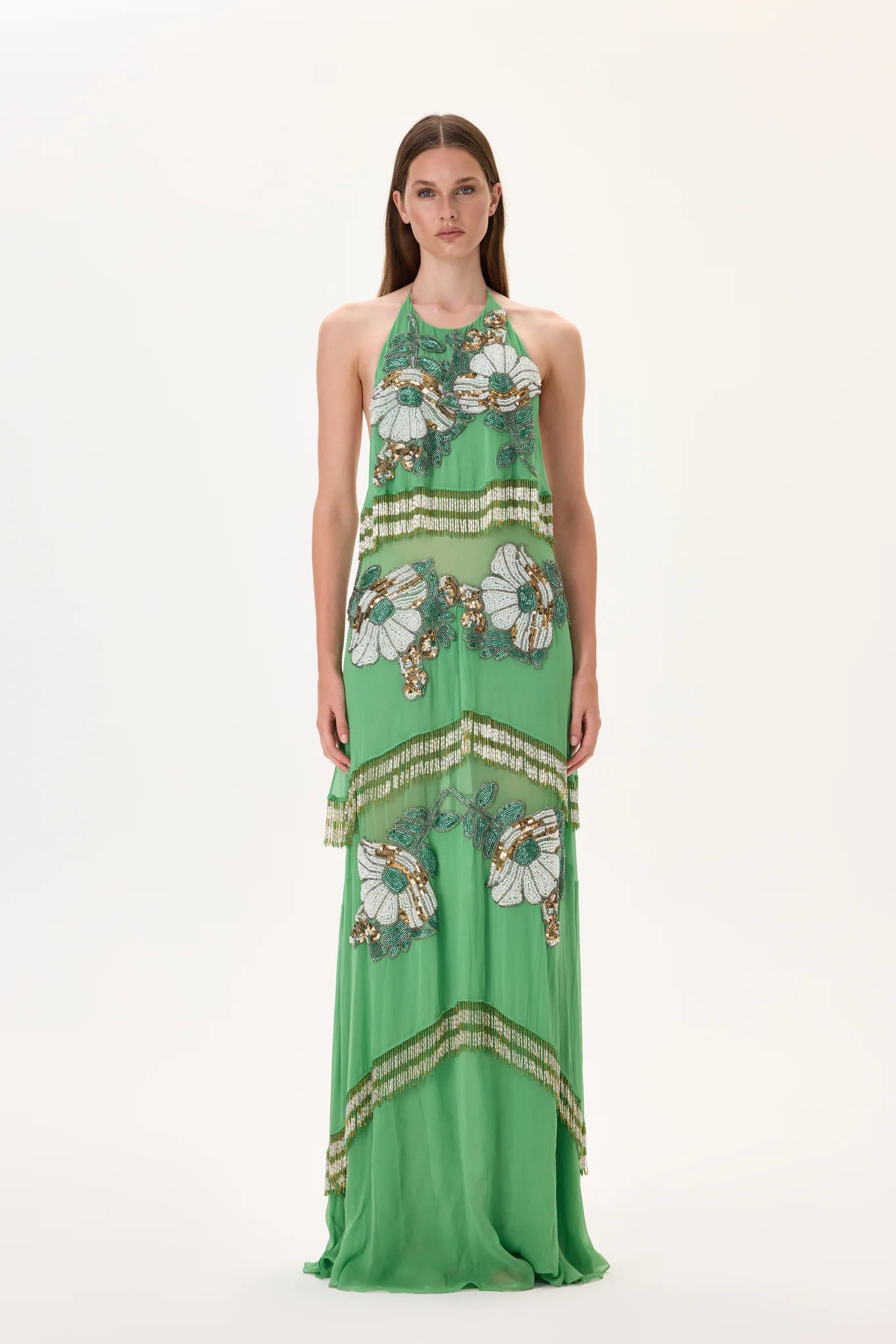 halterneck chiffon maxi dress Women's Lilac Chiffon Halterneck Maxi Dress