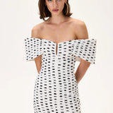 D-36BL-28032 raisa_vanessa polka-dot-pleated-organza-sculptural-mini-dress
