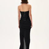 SS26-D-1049-38 raisa_vanessa black-gown-with-beaded-leaf-motive-striped-corset-top-and-fully-embroidered-flower-detail