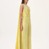 SS26-JS-1004-38 raisa_vanessa yellow-crystal-printed-chiffon-jumpsuit-with-pleated-half-cape