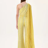 SS26-JS-1004-40 raisa_vanessa yellow-crystal-printed-chiffon-jumpsuit-with-pleated-half-cape