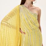 SS26-JS-1004-42 raisa_vanessa yellow-crystal-printed-chiffon-jumpsuit-with-pleated-half-cape