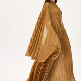 Pleated Chiffon Pants With Corseted Waist