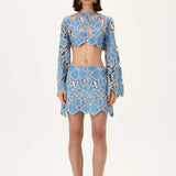 SS26-S-1002-34 raisa_vanessa denim-lace-mini-skirt-with-gold-metal-centered-flower-embroidery