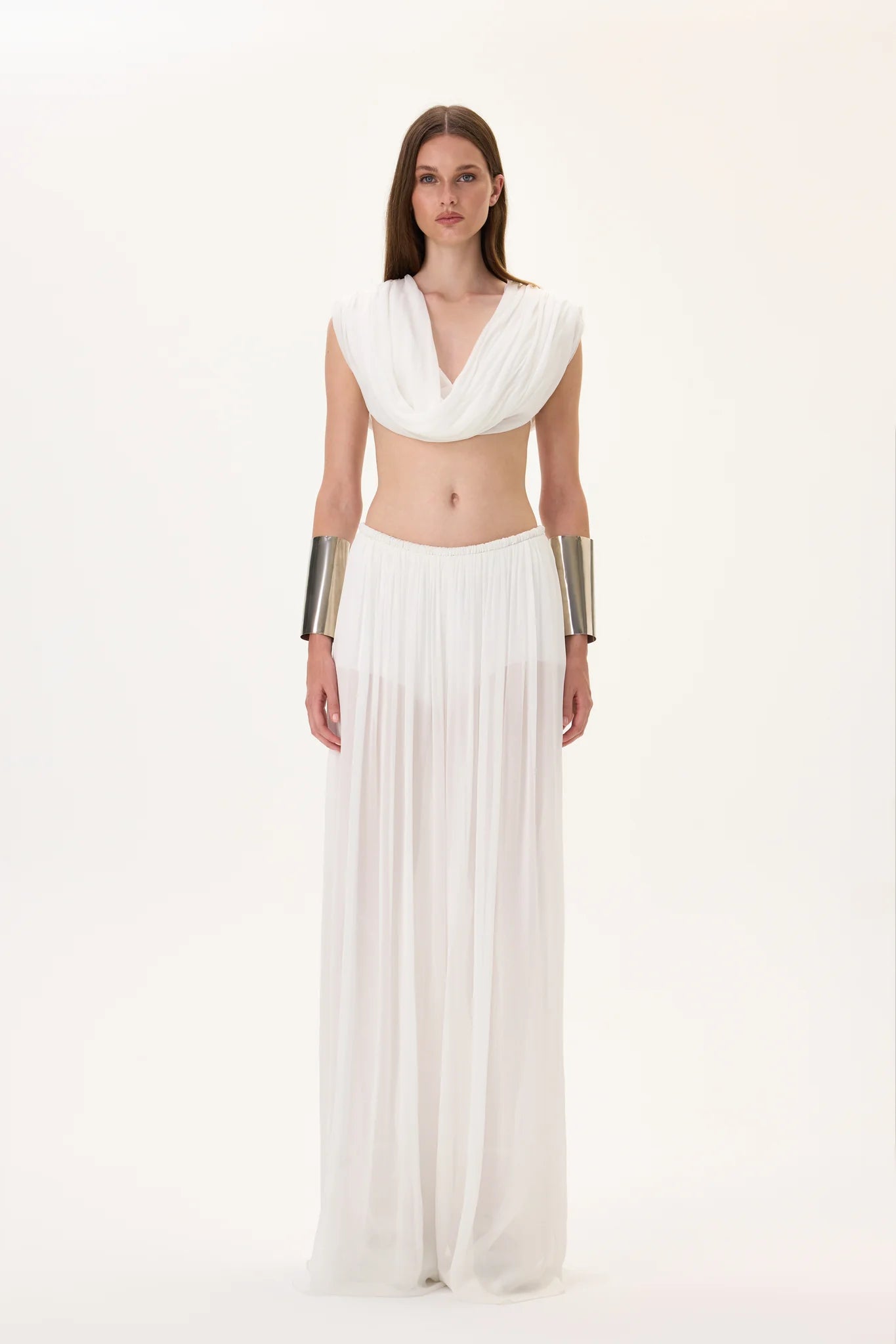 Chiffon Pants Detailed With A Rope-Tied Ruched Waistband – RAISA ...