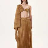 SS26-T-1011-34 raisa_vanessa pleated-chiffon-one-sleeved-crop-top-with-elasticated-back