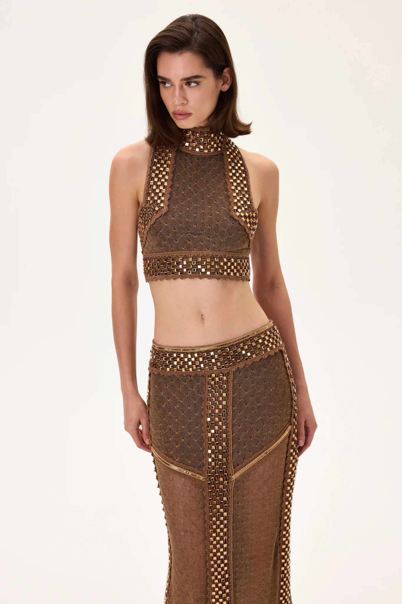 SS26-T-1016-40 raisa_vanessa knitted-crop-top-with-bronze-stone-borderline-and-fully-buttoned-back