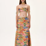 SS26-T-1022-34 raisa_vanessa orange-pleated-viscose-multi-color-flower-printed-mini-dress-with-gold-foil-accents-1