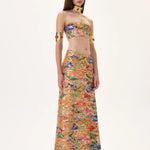 SS26-T-1022-36 raisa_vanessa orange-pleated-viscose-multi-color-flower-printed-mini-dress-with-gold-foil-accents-1