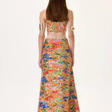 SS26-T-1022-38 raisa_vanessa orange-pleated-viscose-multi-color-flower-printed-mini-dress-with-gold-foil-accents-1