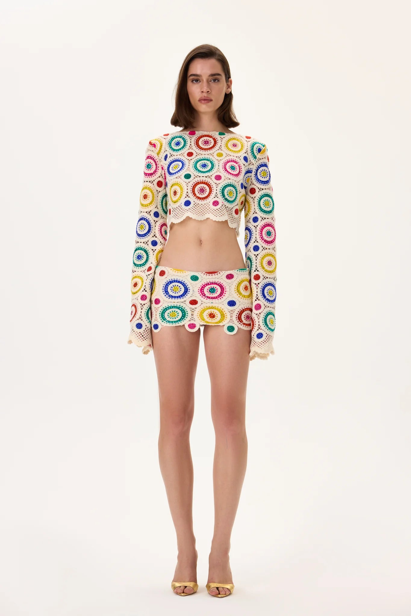 SS26-S-1016-34 raisa_vanessa crochet-multi-color-crystal-printed-mini-skirt
