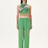 SS26-T-1030-34 raisa_vanessa chiffon-crystal-flower-appliqued-halter-neck-crop-top-with-hand-embroidered-beaded-fringes