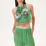 SS26-P-1013-38 raisa_vanessa green-chiffon-jogger-style-pants-with-elasticated-waistband-and-pockets