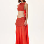 SS26-T-1031-36 raisa_vanessa vivid-pomegranate-pearl-crop-top-with-chiffon-tie-detail