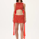 SS26-S-1020-34 raisa_vanessa vivid-pomegranate-pearl-mini-skirt