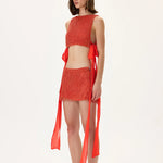 SS26-S-1020-36 raisa_vanessa vivid-pomegranate-pearl-mini-skirt
