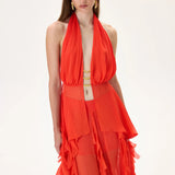 SS26-S-1022-40 raisa_vanessa vivid-pomegranate-chiffon-maxi-skirt-with-laser-cut-overlay